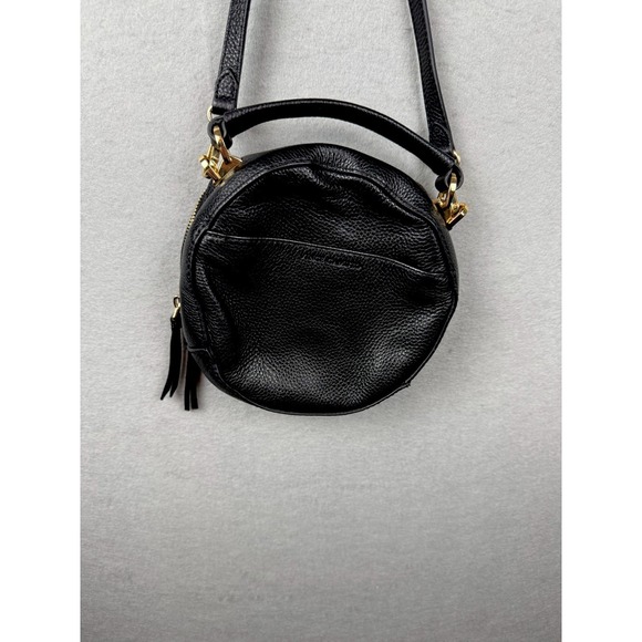 Vince Camuto Handbags - Vince Camuto Chica Round Black Genuine Pebble Leather Top Handle Crossbody Bag